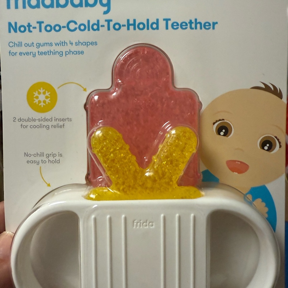 Frida Baby Teether in Red and Yellow